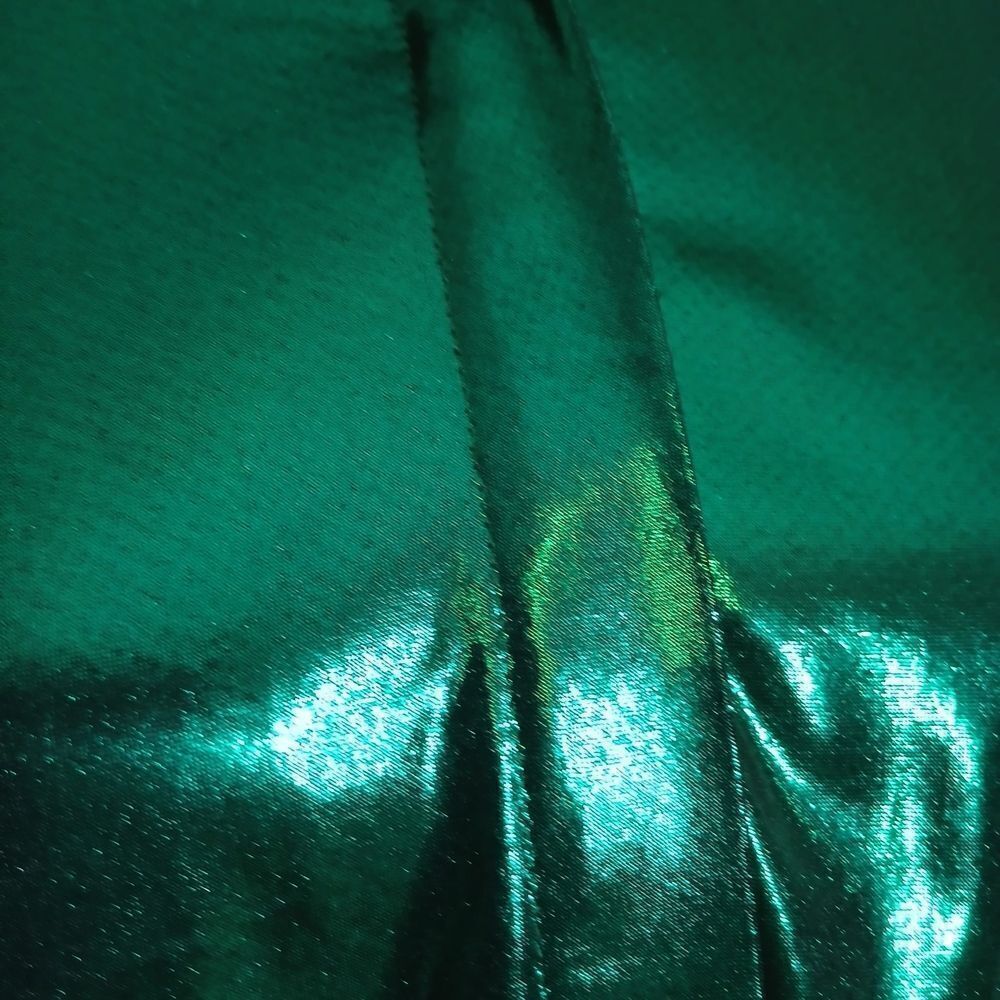 Anthropologie Gillian Liquid Shine Green Long Sleeve Button Down Shirt Size S - Picture 8 of 12